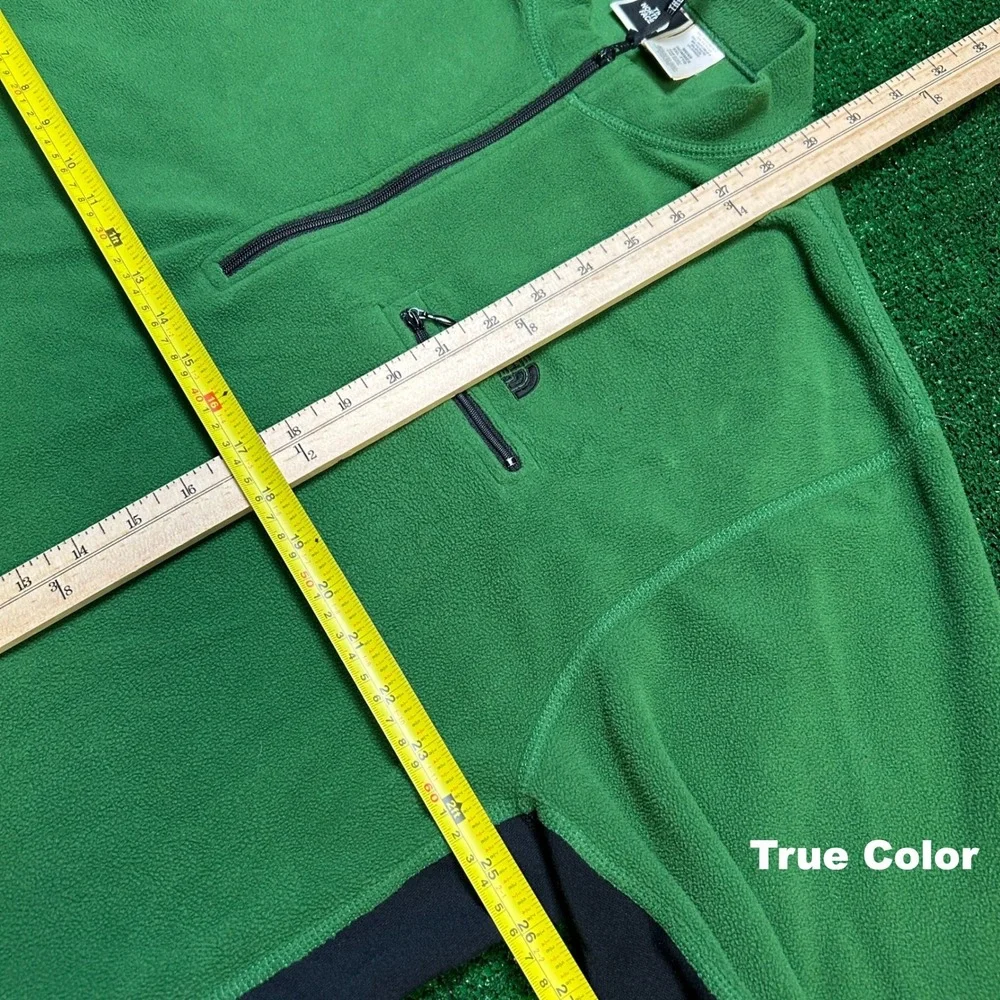 Vintage Y2K The North Face Quarter Zip Fleece Pullover Mens XXL Green USA
